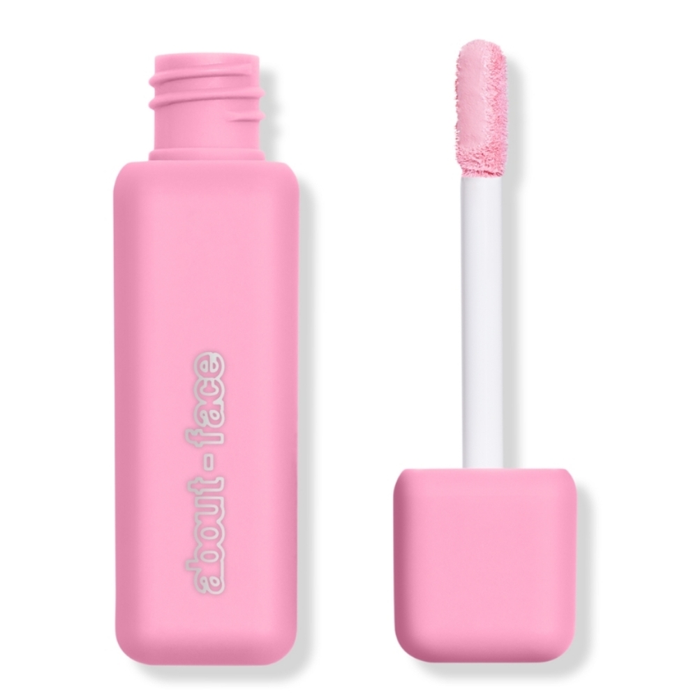 ABOUT-FACE ALL EYES ON HUE MATTE FLUID EYE PAINT.